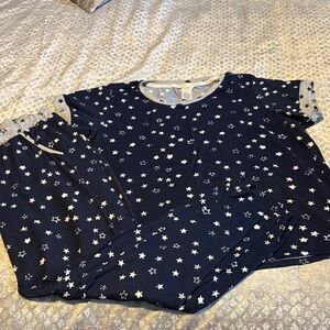 Lucky Brand Navy Starry Pajama Set